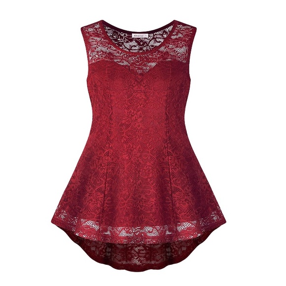 Lace sweetheart top with dovetail hem- size XXL - Picture 3 of 8